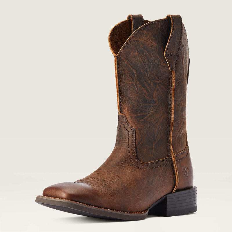Ariat Sport Rambler Wide Square Toe Western Boot - Bartop Brown