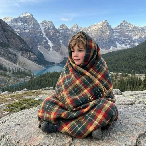 Patrick King Woollen Company Canadian Rockies Deluxe Wool Blanket