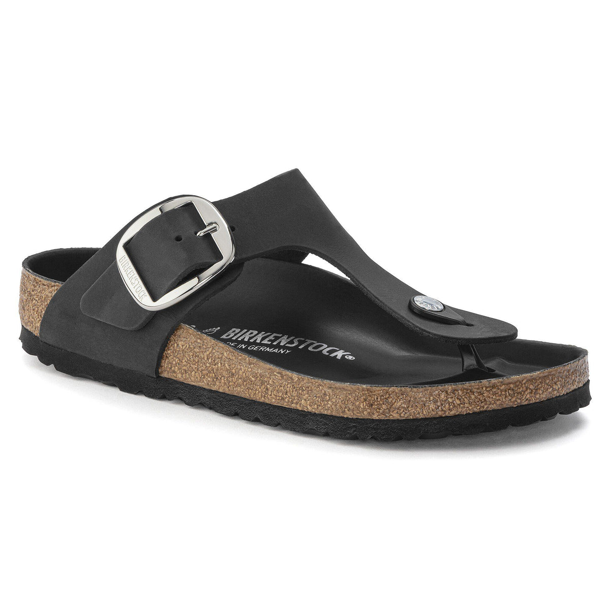 Birkenstock Women's Gizeh Big Buckle Oiled Leather - Black