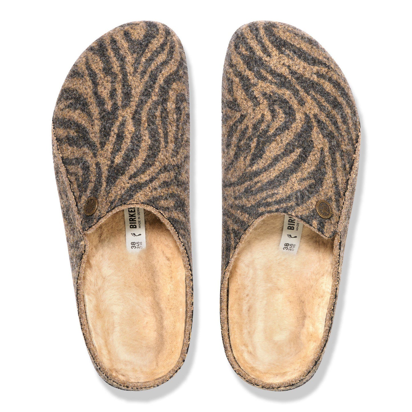 Birkenstock Zermatt Wool Felt - Zebra Toffee