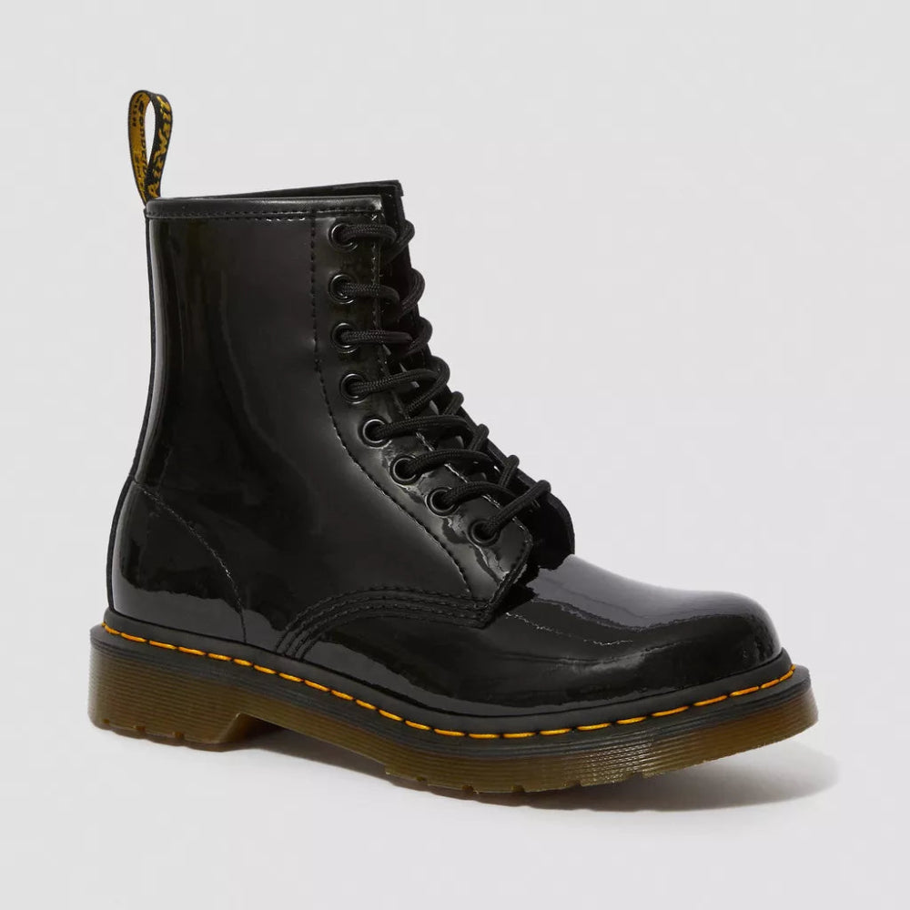 Dr. Martens 1460 Women's Patent Leather Lace Up Boots - Back Patent Lamper