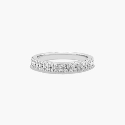 James Allen - Platinum Two Row U Pave Diamond Ring