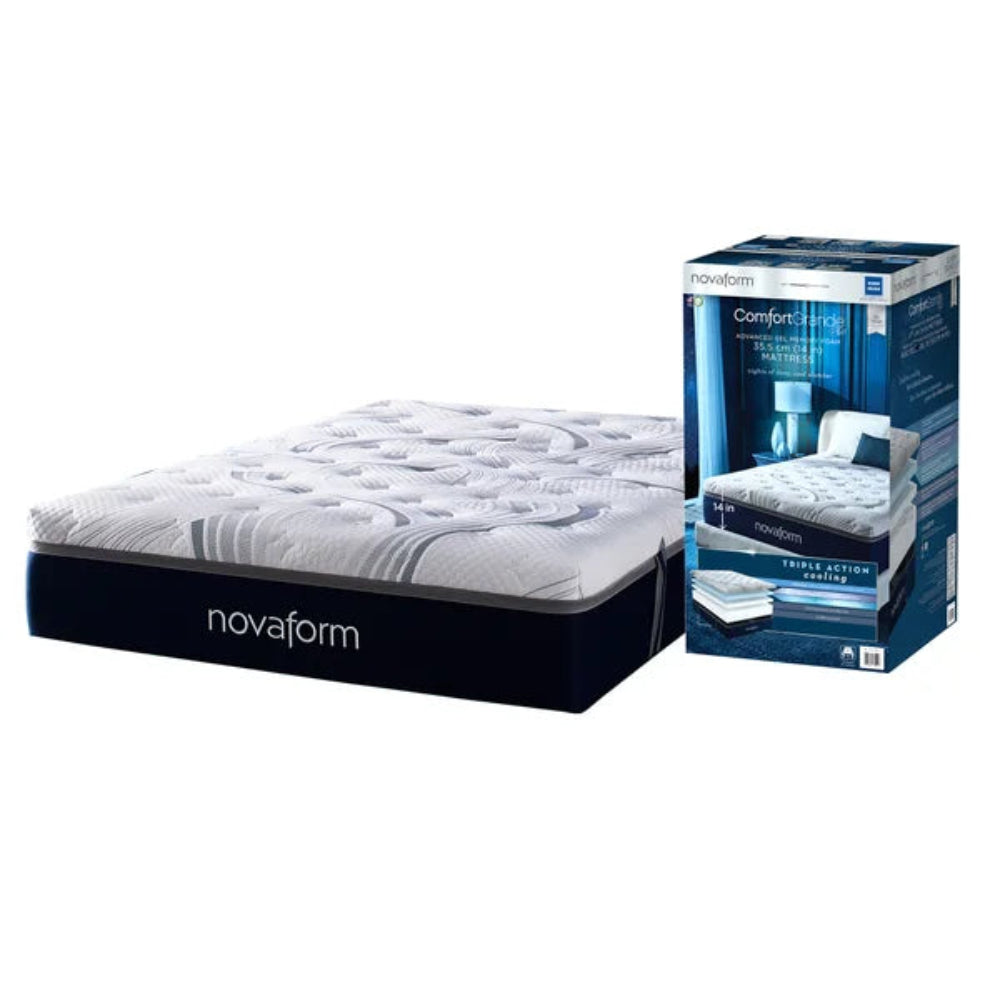 Novaform ComfortGrande Plus Advanced 35.5 cm (14 in.) Gel Memory Foam Queen Mattress - PICK UP ONLY