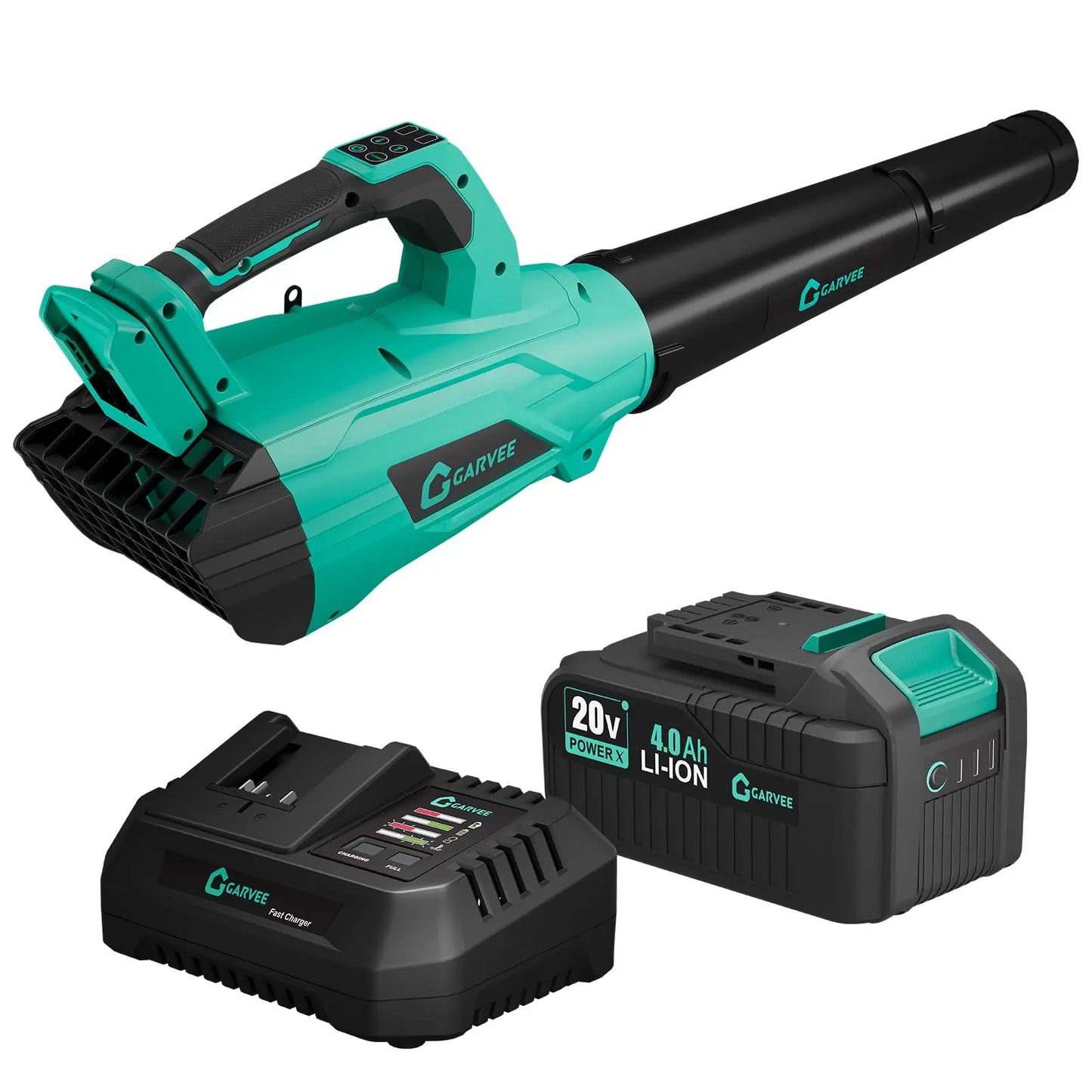 Garvee Cordless Leaf Blower 20V 700CFM - Black/Blue