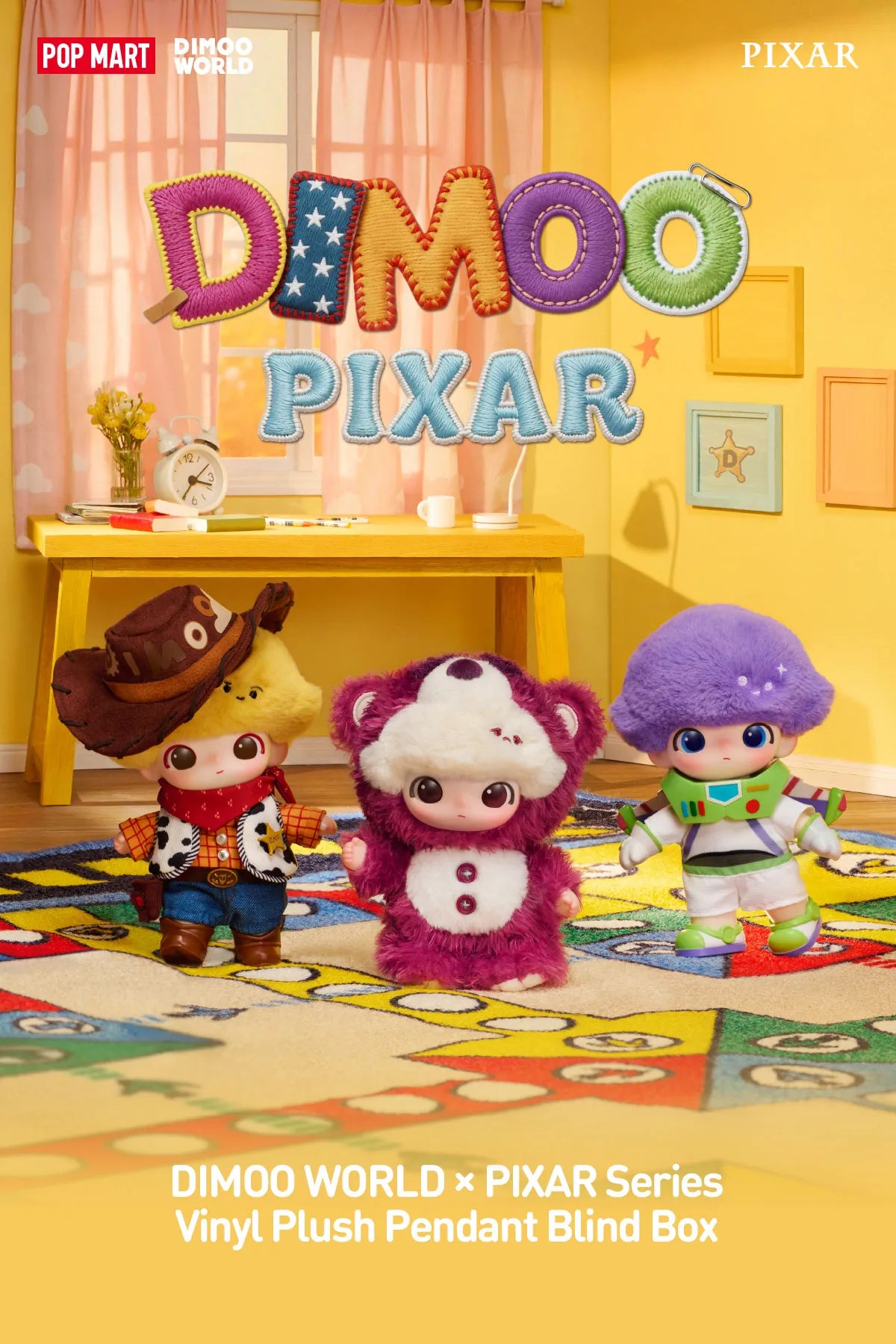 DIMOO WORLD × PIXAR Series - Vinyl Plush Pendant Blind Box (Whole Set)