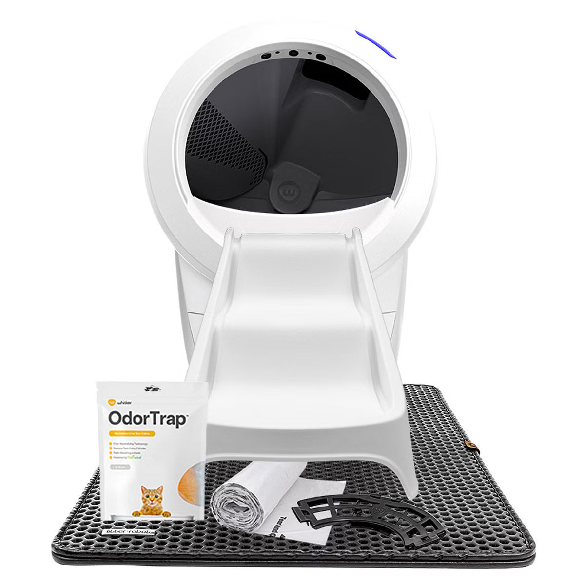 Litter-Robot 4 Self Cleaning Electric Cat Litter Box Exclusive Bundle - White