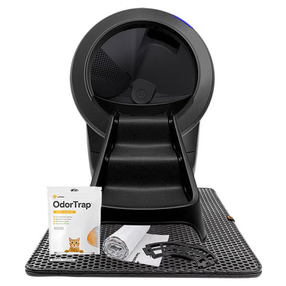 Litter-Robot 4 Self Cleaning Electric Cat Litter Box Exclusive Bundle - Black