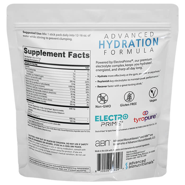 Advanced Bionutritionals Advanced Hydration Formula - Strawberry Watermelon 30 Stick Packs