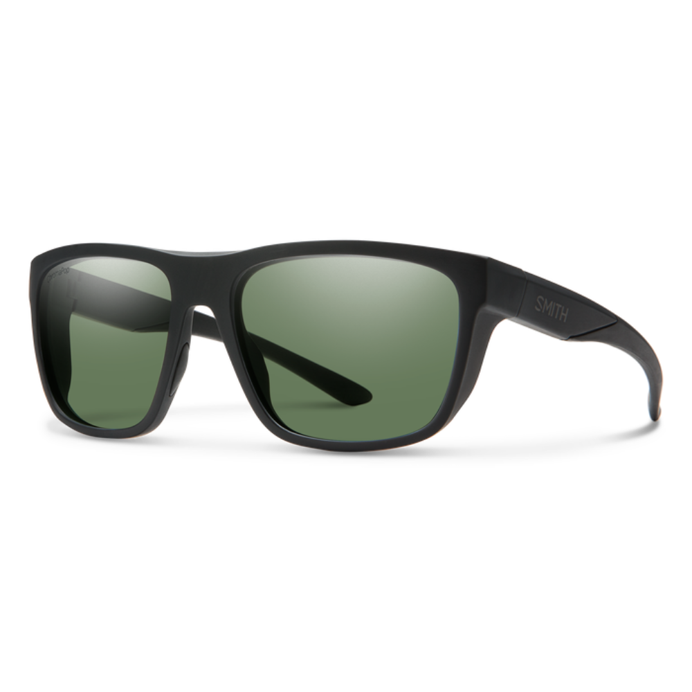 Smith Barra Sunglasses - Matte Black + ChromaPop Polarized Gray Green Lens