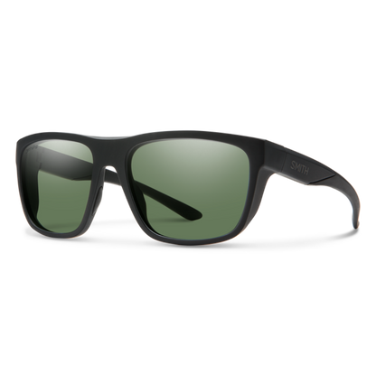 Smith Barra Sunglasses - Matte Black + ChromaPop Polarized Gray Green Lens