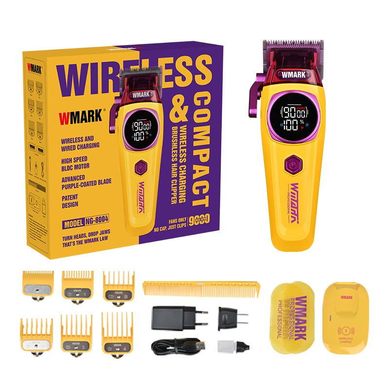 WMARK NG-8004 Wireless Charging Brushless Hair Clipper