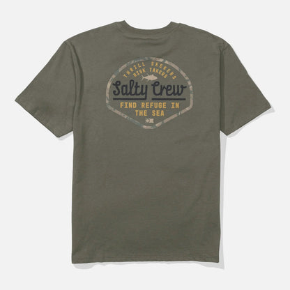 Salty Crew Men's Border Fill Classic Tee - Dusty Olive