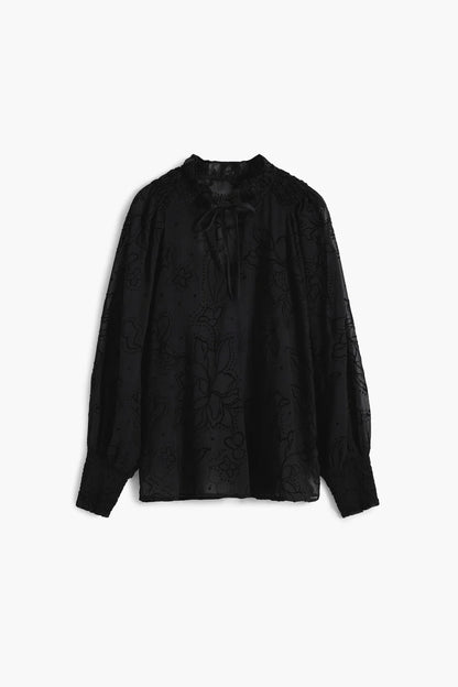 Desigual Flocked Sheer Blouse