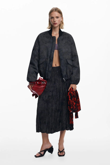 Desigual Embroidered Bomber Jacket