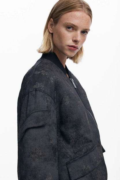 Desigual Embroidered Bomber Jacket