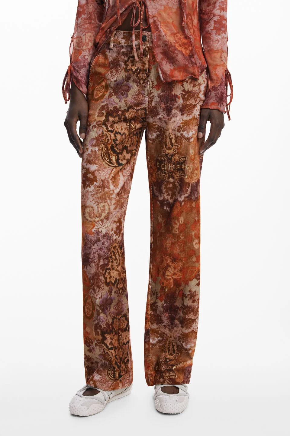 Desigual Paisley Corduroy Pants