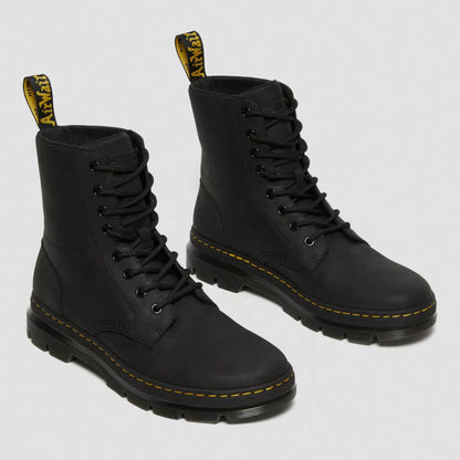 Dr. Martens Combs Leather Casual Boots - Black Wyoming