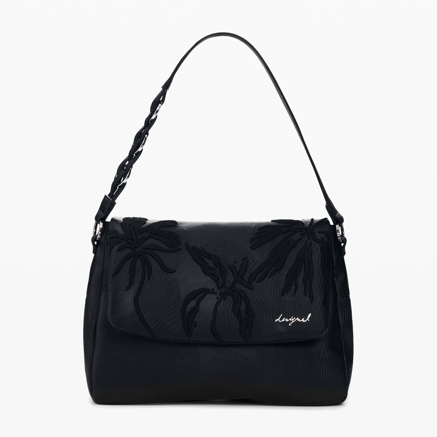 Desigual Medium Backpack Embroidered Charms - Black