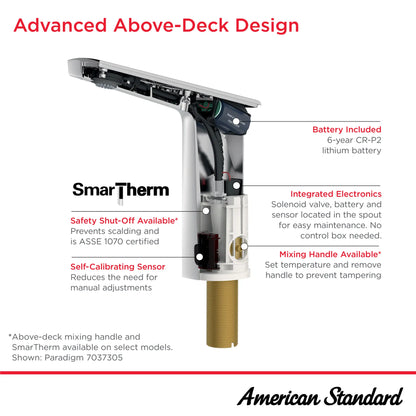 American Standard Selectronic Paradigm Selectronic Touchless Faucet, Base Model, 0.35 gpm/1.3 Lpm