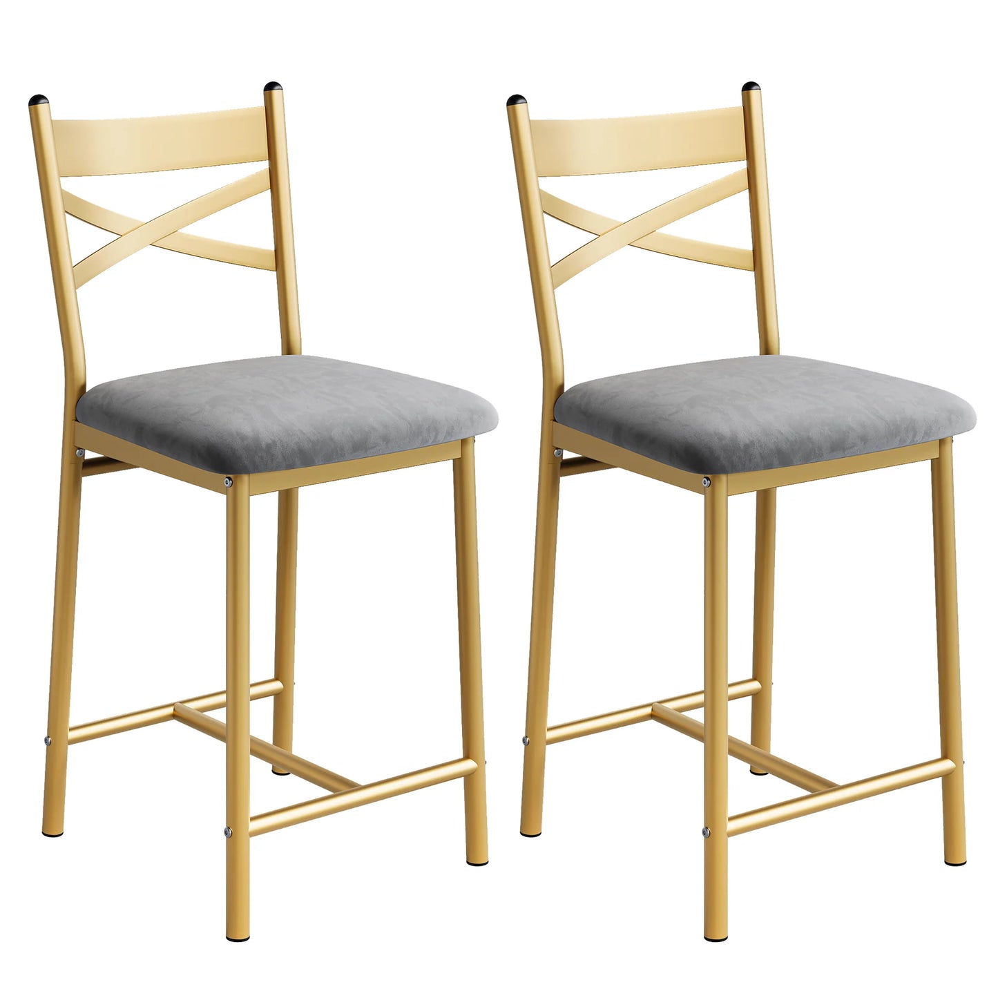 Garvee Bar Stools Set of 2 - Gold - PICK UP ONLY