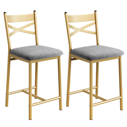 Garvee Bar Stools Set of 2 - Gold - PICK UP ONLY