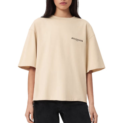 AllSaints Halis Amelie T-Shirt - Sandy White