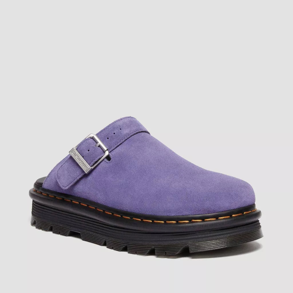 Dr. Martens Zebzag Suede Casual Slingback Platform Mules - Twilight Purple
