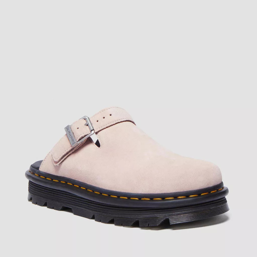Dr. Martens Zebzag Suede Casual Slingback Platform Mules - Powder Pink EH Suede