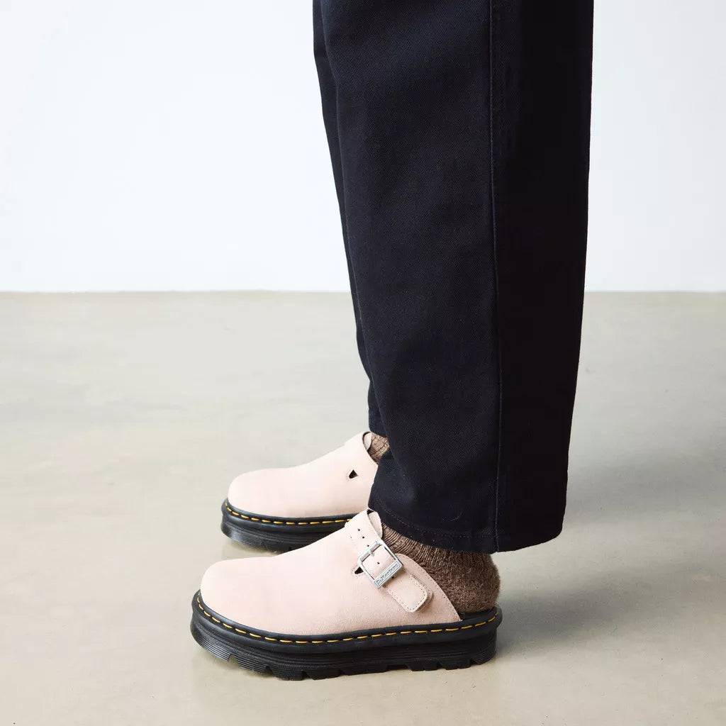 Dr. Martens Zebzag Suede Casual Slingback Platform Mules - Powder Pink EH Suede