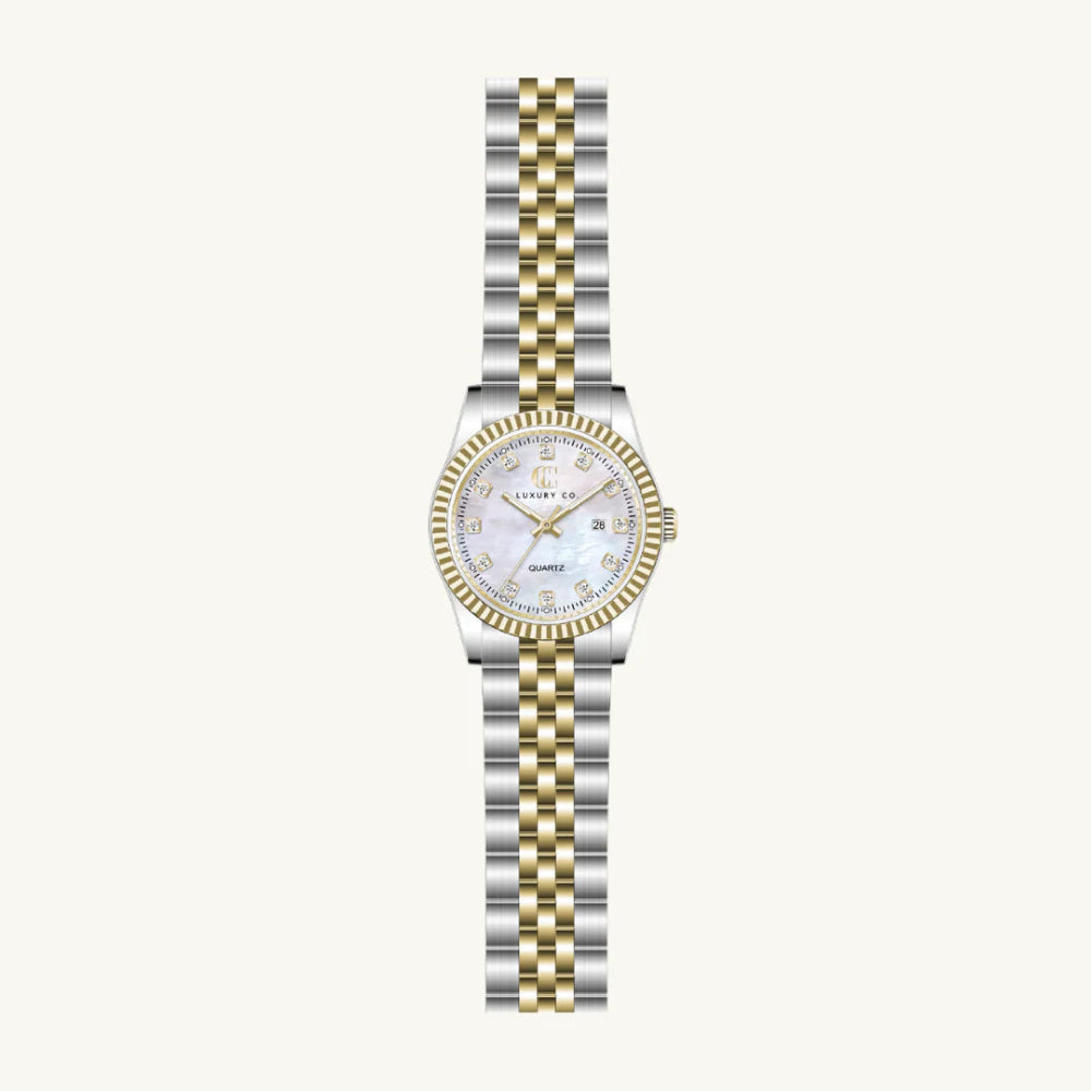C&C Luxury Co. 31mm Classic Watch - Two Tone & Mother of Pearl