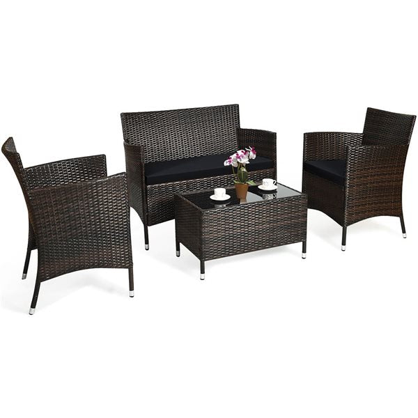 Costway 4-Piece Rattan Patio Furniture Set - PICK UP ONLY