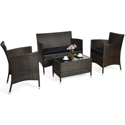 Costway 4-Piece Rattan Patio Furniture Set - PICK UP ONLY