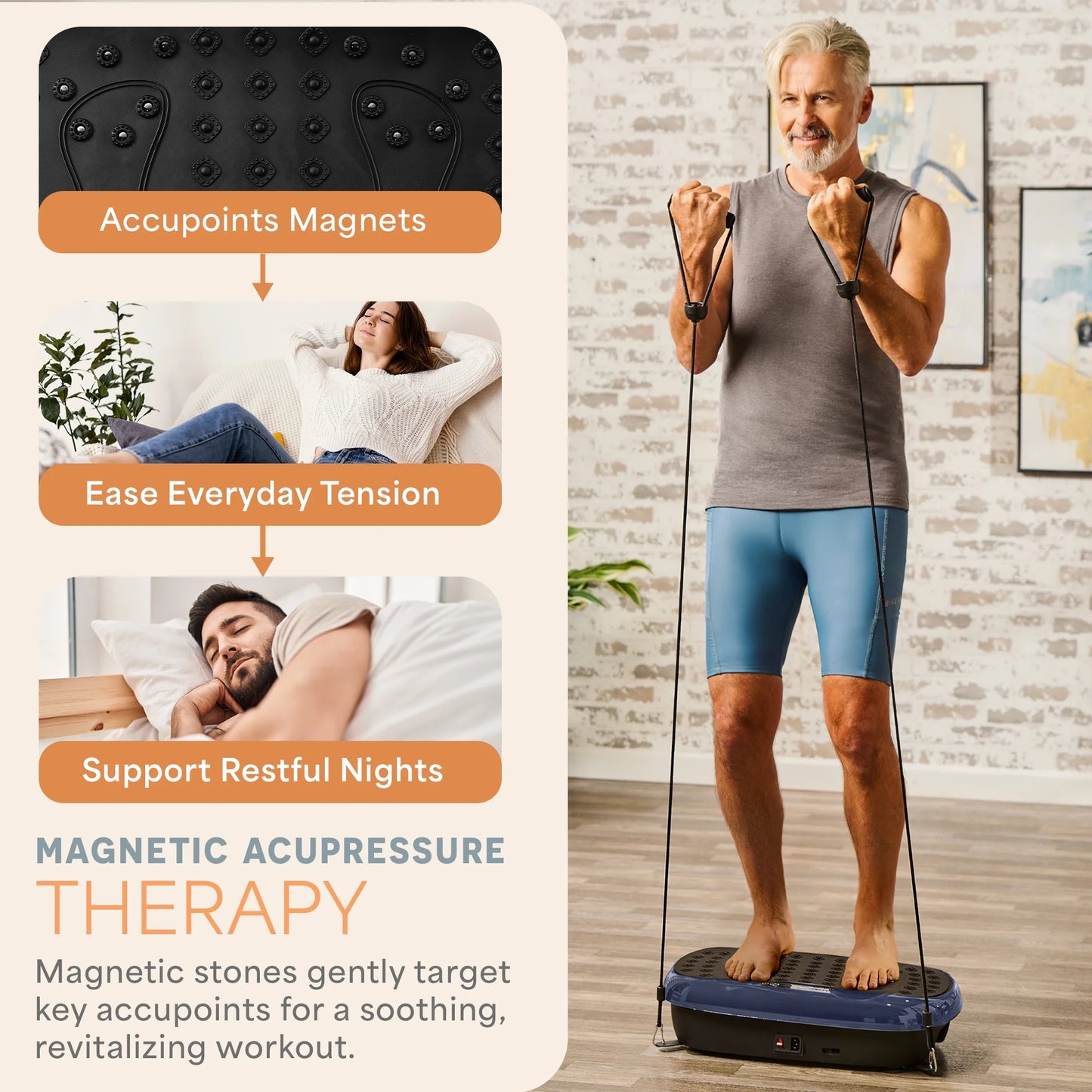 LifePro HexaPlate Lite Vibration Plate Exercise Machine - Blue