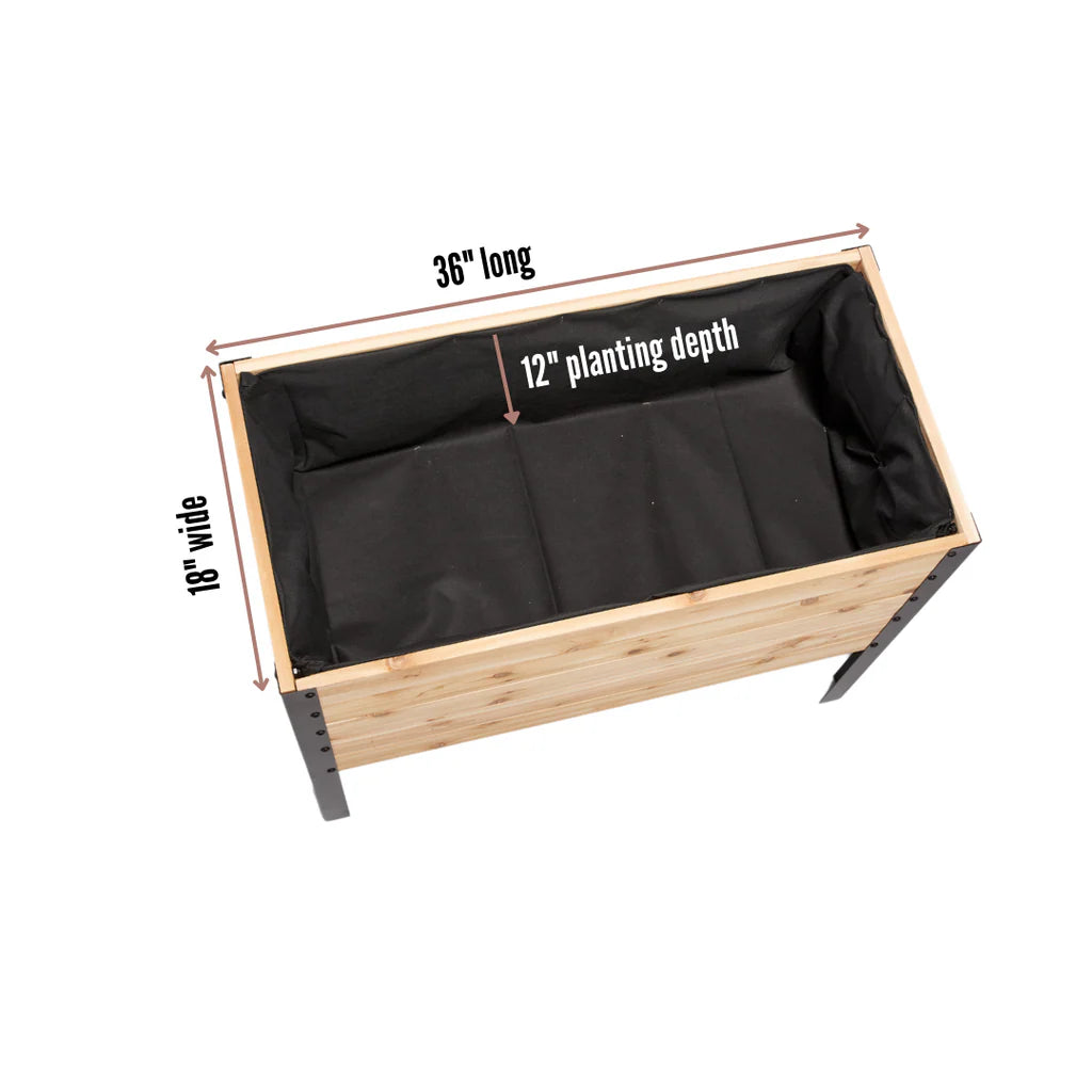 Cedar Planters 18" x 36" Raised Garden Bed - 30" Tall - PICK UP ONLY