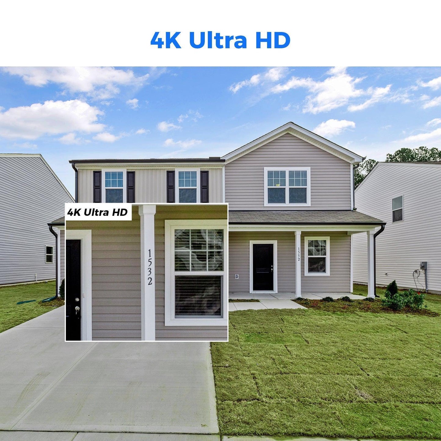 Hiseeu 8MP IP PoE Bullet Home Security Camera System