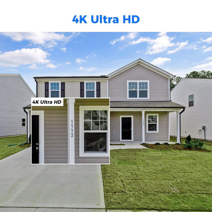 Hiseeu 8MP IP PoE Bullet Home Security Camera System