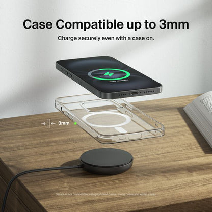 Belkin BoostCharge Pro Portable Wireless Charger Pad with Official MagSafe Charging 15W