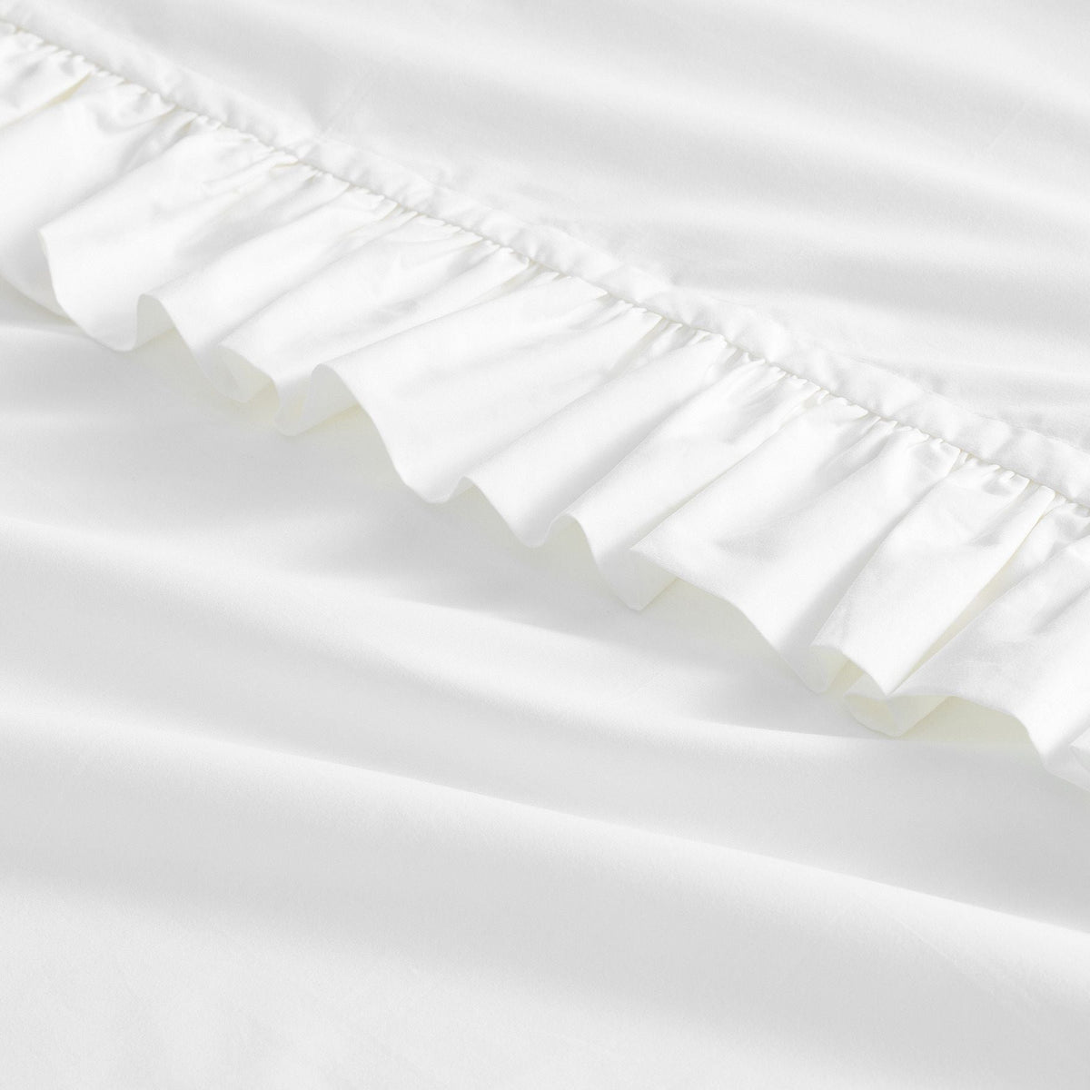 Pottery Barn 400-Thread-Count Ruffle Percale Sheet Set - Queen