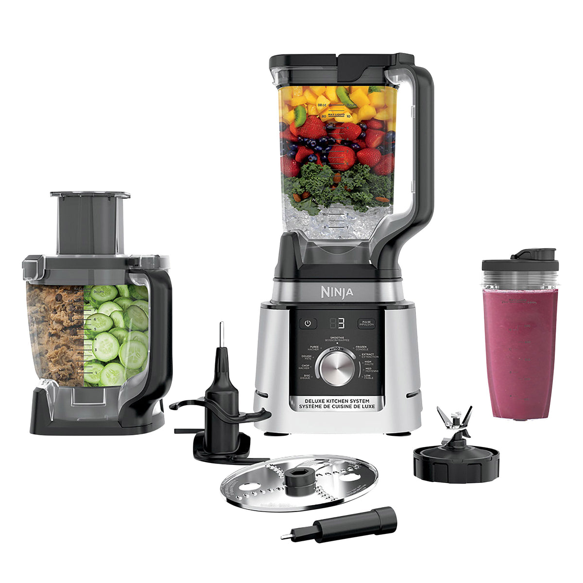 Ninja Deluxe Blender & Kitchen System with 88-oz. (2.6 L) Pitcher, 9-Cup Processor & Auto-iQ
