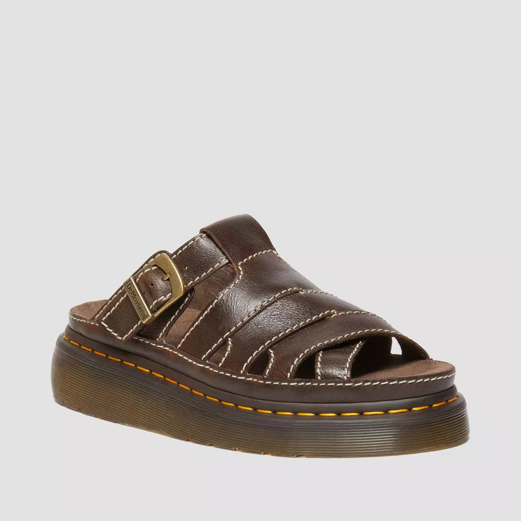 Dr. Martens Maxxy Slide AR Rogue Leather Sandals - Brown