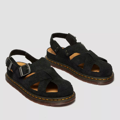 Dr. Martens Archive Fisherman Suede Sandals - Black