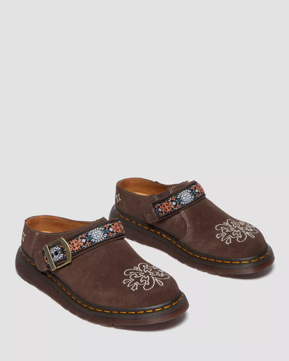 Dr. Martens Isham Suede and Jacquard Mules