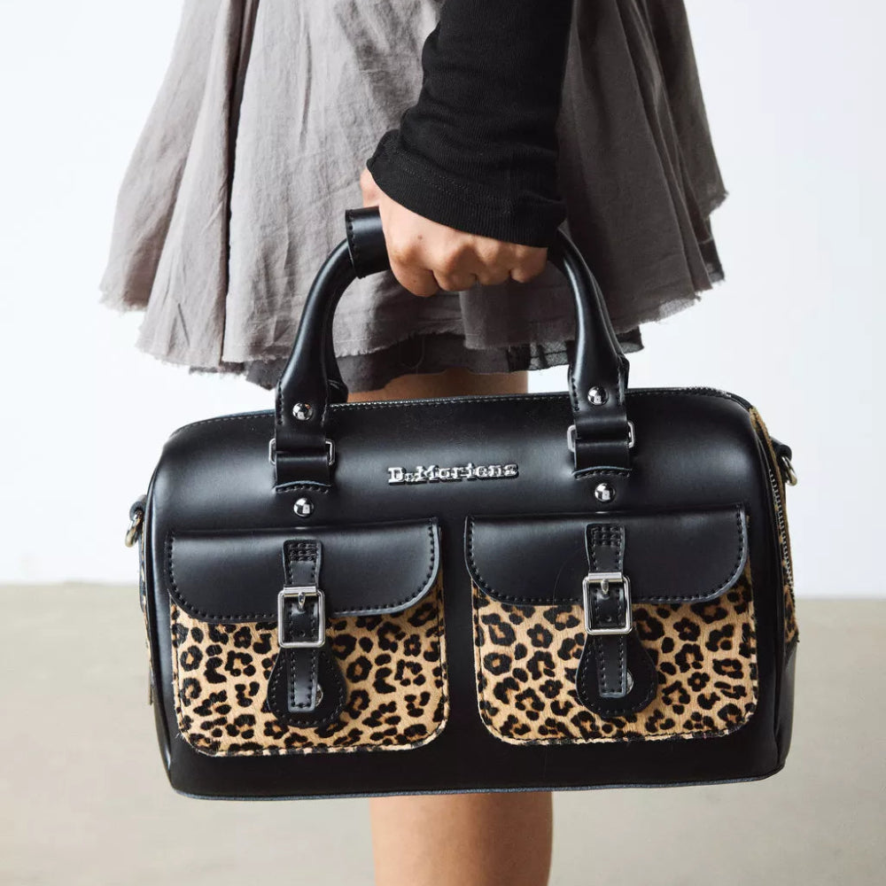 Dr. Martens Leopard Print Hair-On Top Handle Bag