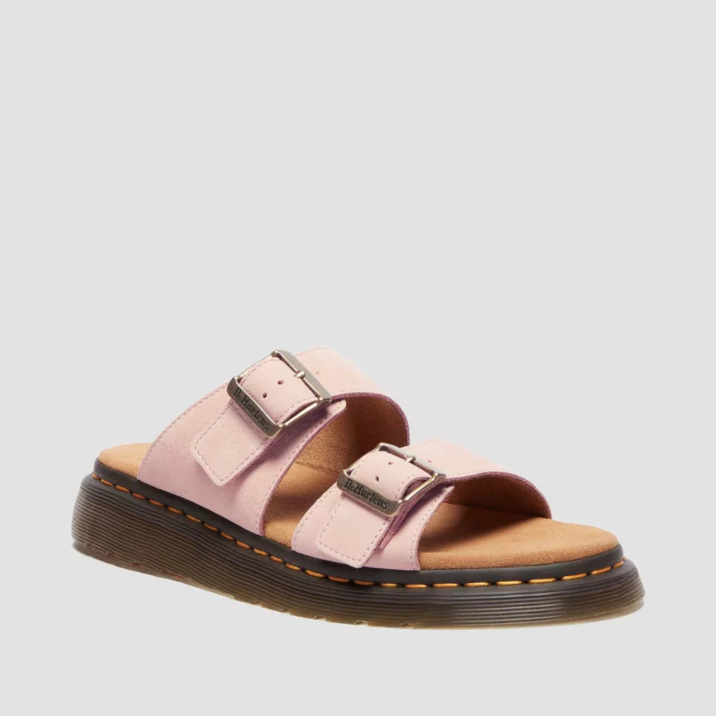 Dr. Martens Josef Nubuck Leather Slide Sandals - Powder Pink