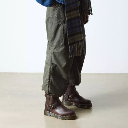 Dr. Martens Anistone Harness Boots - Dark Brown Crazy Horse
