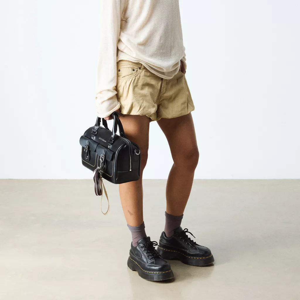 Dr. Martens Buzz 5-Eye Milled Nappa Leather Shoes - Black