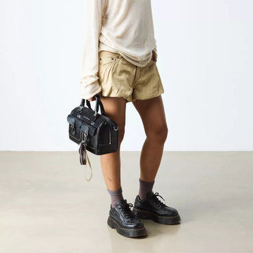 Dr. Martens Buzz 5-Eye Milled Nappa Leather Shoes - Black