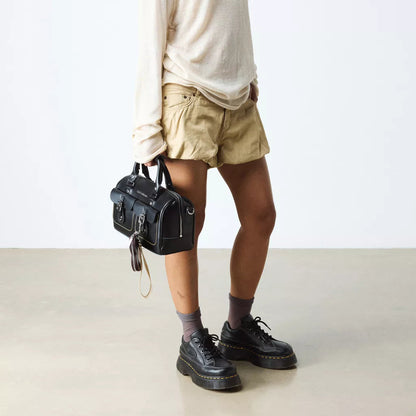 Dr. Martens Buzz 5-Eye Milled Nappa Leather Shoes - Black
