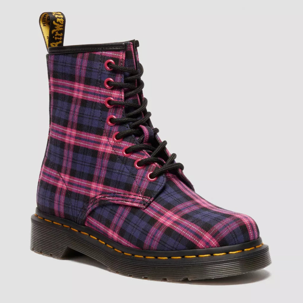 Dr. Martens 1460 Tartan Lace Up Boots - Pink Multi Tartan