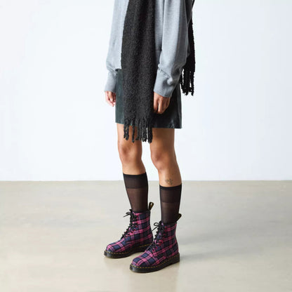 Dr. Martens 1460 Tartan Lace Up Boots - Pink Multi Tartan